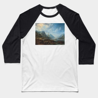 View of a River with Boat Moorings by Herman Saftleven Baseball T-Shirt